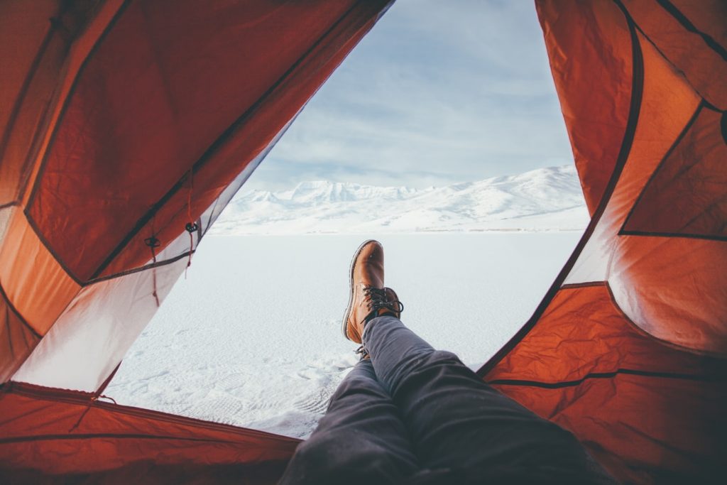 camping in the winter